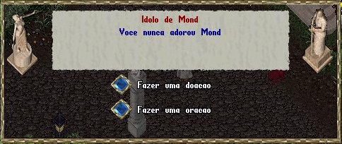 Painel de controle de um idolo
