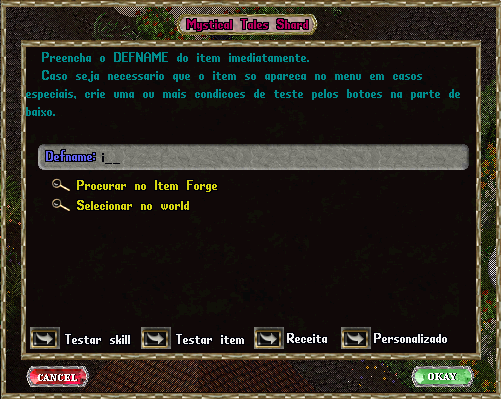 Acicionando um item