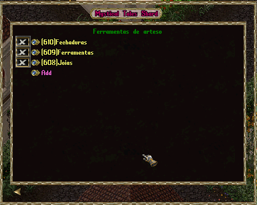 Menu de Tinkering